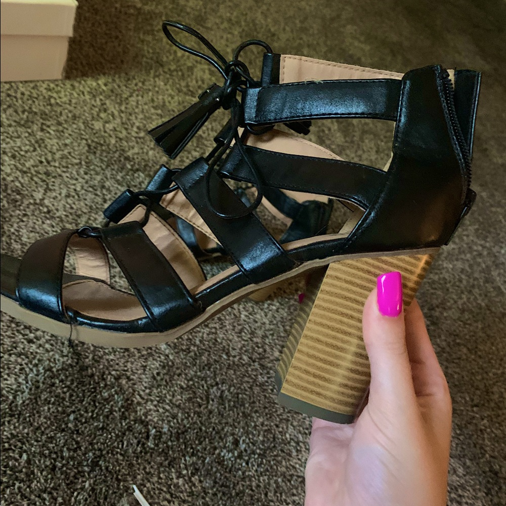 Chunky Black Sandals